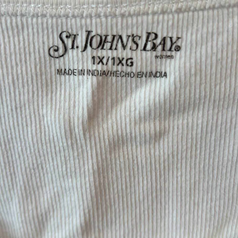 St John’s Bay White Tank Top NWOT - Picture 3 of 4